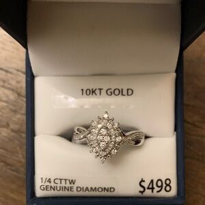 KEEPSAKE the Label 10ct White Gold and Natural Diamonds Ring